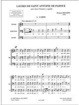 Laudes de St Antoine de Padoue - POULENC - Partition - Chœur